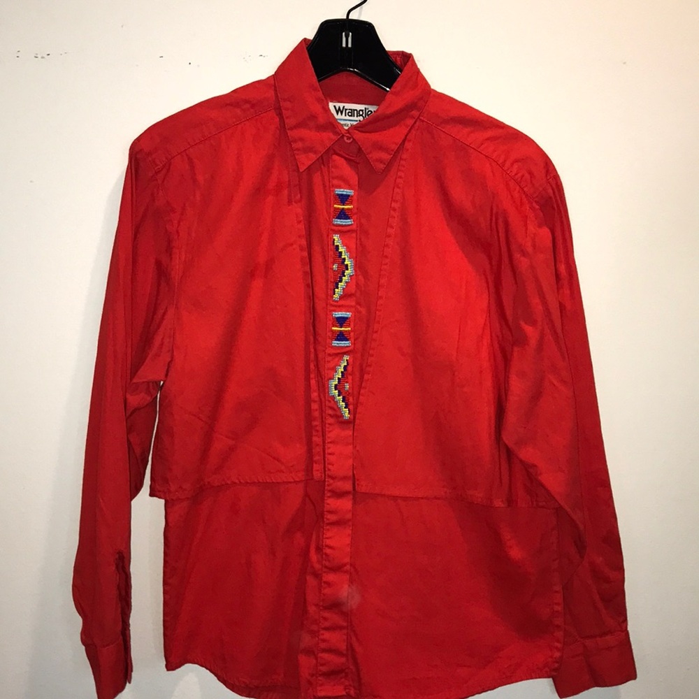 Vintage Wrangler cowgirl western beaded shirt